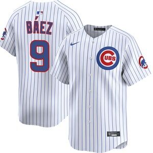 Nike Kids Cubs Striped White and Blue Jersey